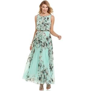 Eliza J Mint Pleated Dress